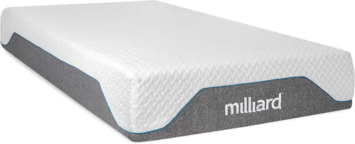 Milliard Colchón de espuma viscoelástica semifirme de 10 pulgadas | Certificado CertiPUR-US | Alivio de presión (Queen)