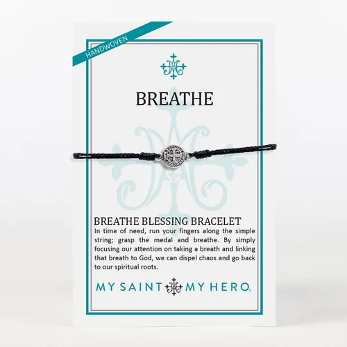 Miniatura 2 de My Saint My Hero - Pulsera ajustable inspiradora para respirar Base de plata chapada B-BR-101