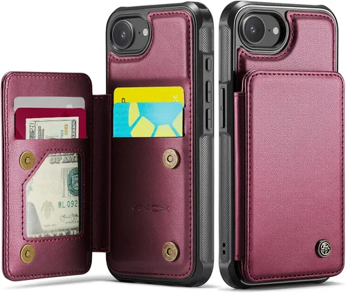 Miniatura 73 de Vinich Funda tipo cartera para iPhone 11 con tarjetero, bloqueo RFID, ranuras de crédito, función atril, a prueba de golpes, para iPhone 11 de 6.1