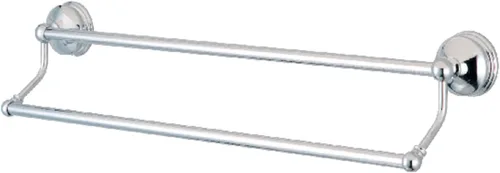 Miniatura 4 de Kingston Brass BA1163SN - Toallero doble vintage, 24 pulgadas, níquel cepillado