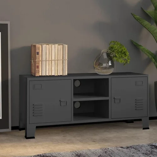 Miniatura 22 de Cabient de almacenamiento de metal de estilo industrial con 2 estantes, archivador de acero blanco con 6 puertas para oficina en casa, garaje