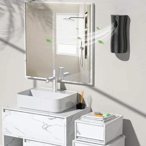 Miniatura 6 de Dispensador automático de ambientador en aerosol, dispensador de aerosol de pared/de pie con batería con control remoto para baño, hotel, oficina