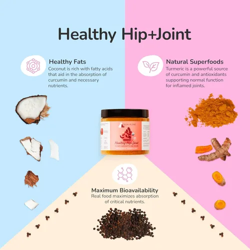 Miniatura 3 de kin+kind Probióticos + paquete de cadera y articulaciones para perros y gatos – Apoyo natural digestivo y articular con prebióticos, fibra y cúrcuma