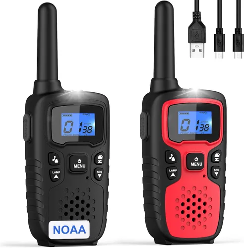 Miniatura 11 de Wishouse Walkie Talkies para Niños y Adultos - Radios de 2 Vías Recargables de Largo Alcance, Regalo, Accesorios para Senderismo, Equipo de Camping
