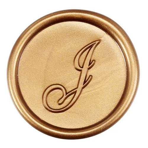 Miniatura 2 de Yoption - Sello de cera con diseño de letra del alfabeto y cabeza de latón retro, sello clásico