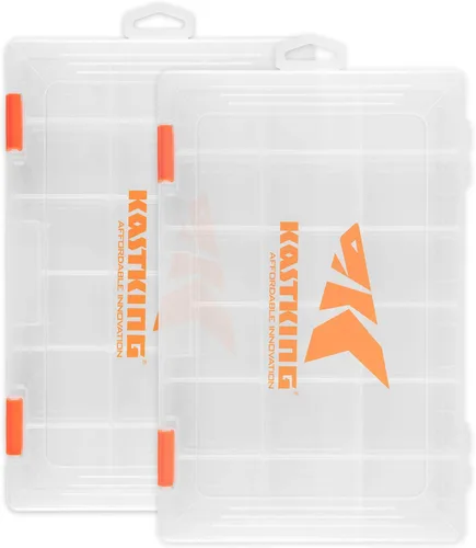 KastKing Cajas de aparejos, caja de plástico, caja organizadora de almacenamiento de plástico con divisores extraíbles, almacenamiento de aparejos