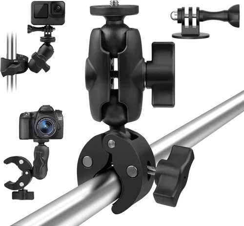 Miniatura 7 de Taisioner Soporte de abrazadera para cámara de 3.6 pulgadas, brazo de enchufe de cabeza de bola de 360°, brazo mágico de 1/4 pulgadas para Canon
