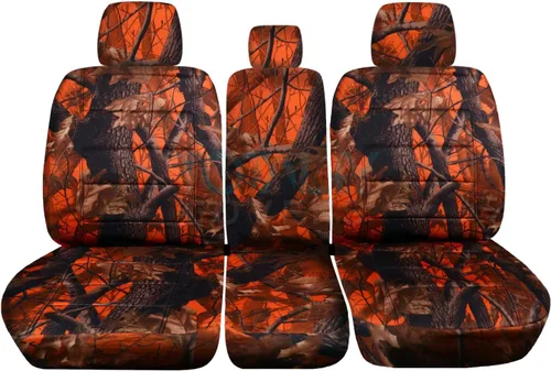 Miniatura 20 de Fundas de dos tonos para asiento de camionetas Ford F150 (butaca dividida 40/20/40 frontal) con consola o apoyabrazo, con o sin cinturones