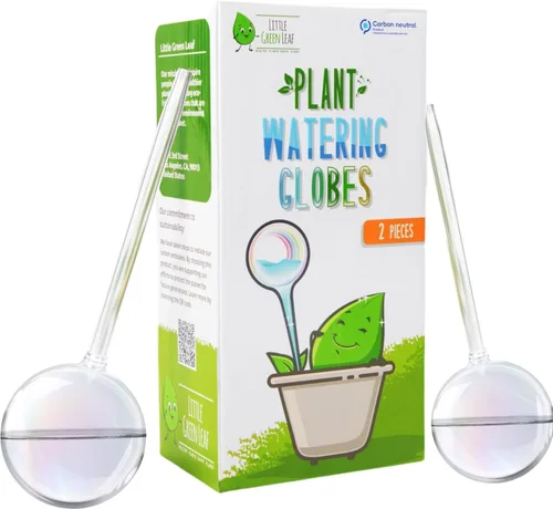 Miniatura 9 de Little Green Leaf Bombas de Riego Automáticas para Plantas, Insertos de Maceta de Riego Automático (Set de 10) Bombas de Plástico Transparente 6