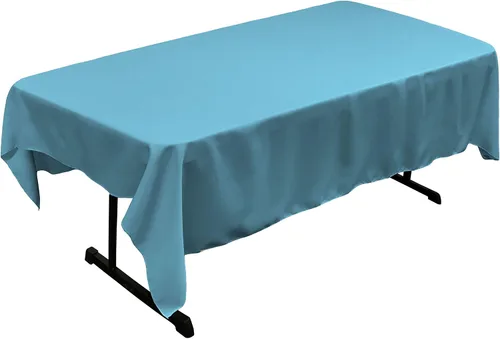 Miniatura 134 de LA Linen Mantel rectangular lavable de popelín de poliéster, resistente a las manchas y a las arrugas, cubierta de mesa 60x84, mantel de tela