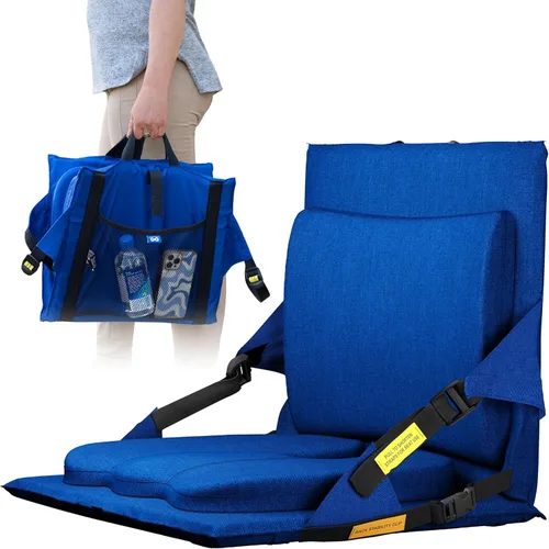 Miniatura 10 de Everlasting Comfort Stadium Seats with Back Support - Adjustable Memory Foam Bleacher Chairs with Back and Cushion, Portable, Easy Folding Stadium