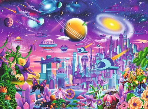 Miniatura 2 de Ravensburger Cosmic City - Rompecabezas de 200 piezas para niños a partir de 8 años