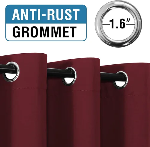 Miniatura 3 de H.VERSAILTEX Cortinas 100% de opacidad para dormitorio, con aislamiento térmico, cortinas opacas completas para sala de estar, cortinas de ventana