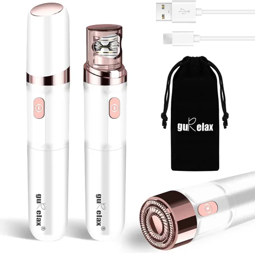 Miniatura 15 de Depilación facial para mujeres, removedor de vello facial eléctrico sin dolor recargable para cara, labios, barbilla con 2 cabezales de repuesto