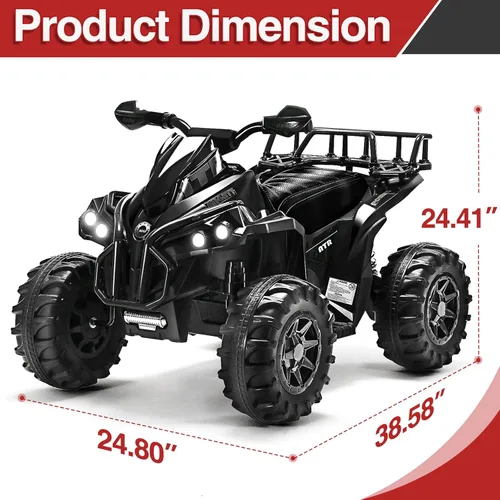 Miniatura 9 de SOAR Cuatro Ruedas - Vehículo Eléctrico Infantil de 4 Ruedas 3-6, Vehículo ATV para Montar con Batería de 12V, Quad para Niños con Luces LED