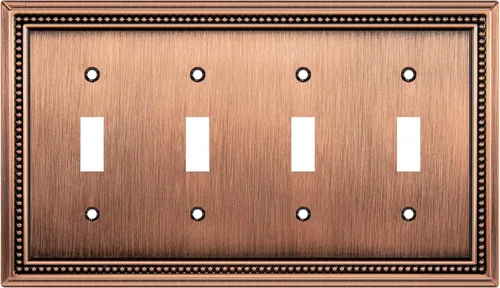 Miniatura 7 de Henne Bery Sunken Pearls - Placa de pared decorativa resistente para interruptor, cubierta para tomacorrientes (doble dúplex, níquel satinado)