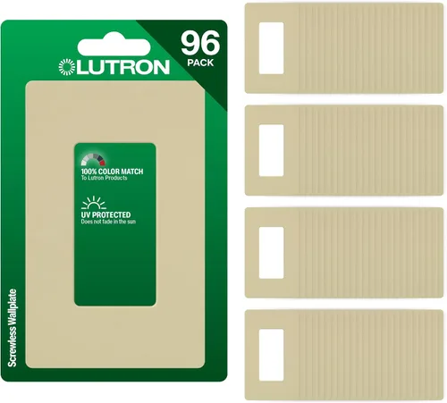 Miniatura 11 de Lutron Claro - Placa de pared de 1 banda (paquete de 6) CW-1-AL-6 almendra
