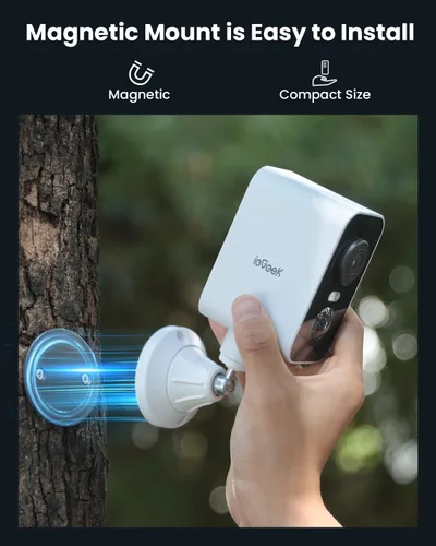 Miniatura 8 de ieGeek Cámara de seguridad celular 4G LTE inalámbrica para exteriores, sin WiFi, cámara de energía solar, cámara de seguridad fuera de la red