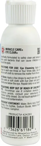 Miniatura 2 de Miracle Care Ojos transparentes para perros y gatos, 4 onzas, gotas para los ojos que no pican para eliminar manchas de lágrimas y escombros