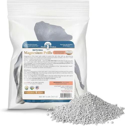 Health and Wisdom Magnesium Prills – Kiln-Dried Magnesium Oxide Beads for Structured “Thin” Water – Long-Lasting, Reusable, NSF/ANSI Certified – Use