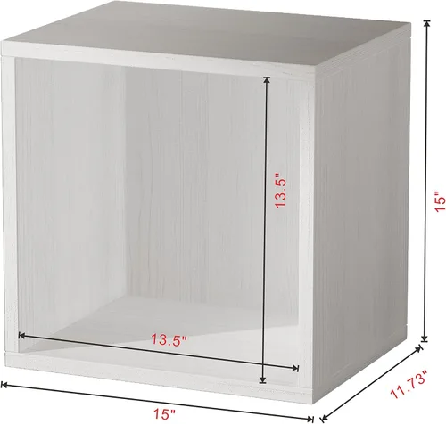 Miniatura 3 de FUSUNBAO Organizador de Almacenamiento de Cubos DIY Mágico, Cubos Apilables para el Hogar, Libros, Ropa, Juguetes - Sistema de Almacenamiento Blanco