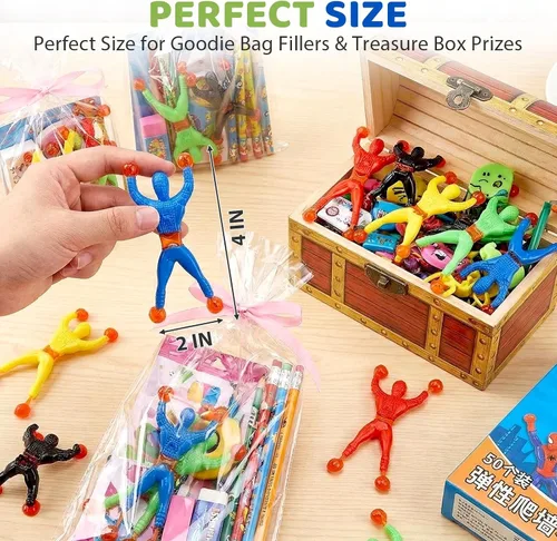 Miniatura 5 de JOHOUSE Juguete pegajoso para escaladores de pared para recuerdos de fiesta, paquete de 24 bolsas de regalos de verano para niños de 4 a 8, 8 a 12