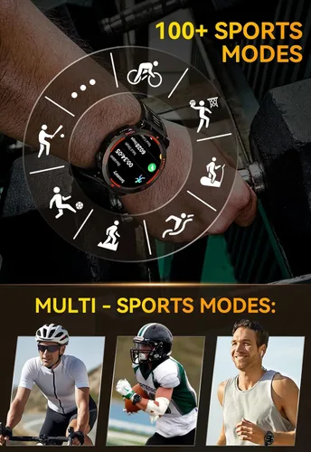Miniatura 6 de Military Smart Watch for Men with LED Flashlight Tactical Smart Watch 1.53”HD Screen Rugged Smartwatch 3ATM Waterproof 100+ Sports Fitness Tracker
