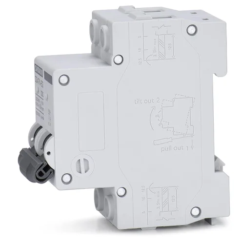 Miniatura 2 de Interruptor de Circuito en Miniatura AC, Interruptor de Circuito de 6 Amp 120V/240V de 2 Polos para Montaje en Riel DIN, Desconexión de CA Solar