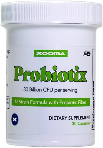 Probiotix - Probiótico de 12 cepas + fibra prebiótica, 30 mil millones de UFC | Salud intestinal y equilibrio digestivo | Apoyo a los gases y la