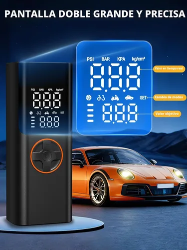 Miniatura 3 de Inflador de neumáticos, compresor de aire portátil, bomba de neumáticos inalámbrica de 150 PSI con salida USB, enchufe de coche de 12 V CC y doble