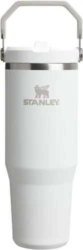 Miniatura 102 de Stanley IceFlow - Vaso con pajilla abatible con asa, de 20 onzas, tapa giratoria y popote abatible, botella de agua resistente a fugas, acero