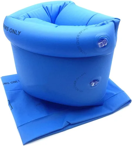 Miniatura 2 de Topsung Bandas inflables para brazos, mangas de flotación, alas de agua, flotadores de brazo de natación para adultos y niños _Azul + Naranja