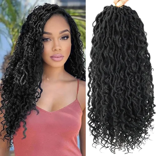 Miniatura 16 de Goddess Locs - Cabello de ganchillo de 12 pulgadas, 7 paquetes de rastas cortas de pelo sintético de ganchillo suave, trenzas de ganchillo