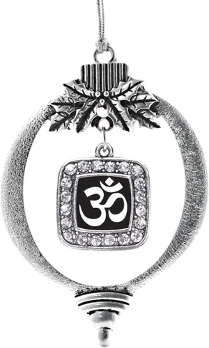 Miniatura 115 de Inspired Silver - Nana púrpura - Adorno de Navidad plateado - Adorno cuadrado para árbol de Navidad con circonita cúbica - Decoración colgante