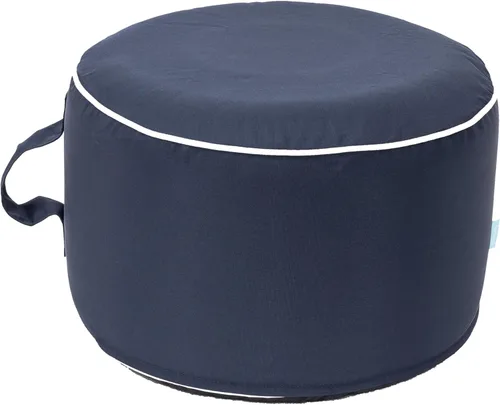Miniatura 20 de QILLOWAY Otomana inflable para exteriores para patio, puf redondo impermeable, reposapiés inflable, reposapiés al aire libre para piscina, jardín