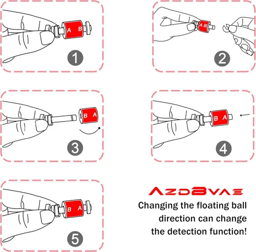 Miniatura 6 de Detector de sensor de nivel de agua alto/bajo, sirena estroboscópica roja de 120 dB, volumen de alarma ajustable, sensor de fugas de agua
