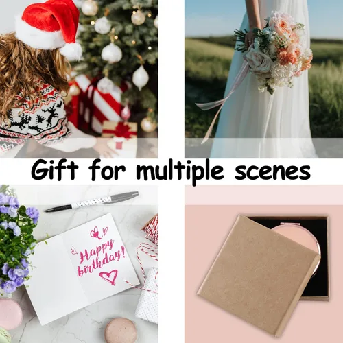 Miniatura 4 de Regalos para niñas de 15 años para cumpleaños, espejo compacto de viaje de oro rosa, ideas de regalo de cumpleaños 15 para adolescentes, niñas