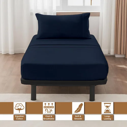 Miniatura 2 de ARlinen Juego de sábanas de 4 piezas para cuna de 25 x 75 pulgadas, colchón ajustable de algodón egipcio que se adapta a hasta 4 a 8 pulgadas
