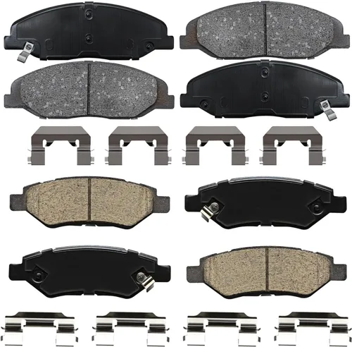Miniatura 5 de Detroit Axle - Pastillas de freno de cerámica delanteras Reemplazo de pinza de freno derecha para Dodge Ram 1500 Dakota, Ram 1500 Classic - Juego