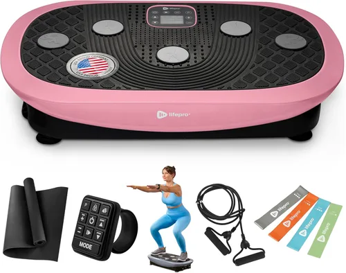 Miniatura 13 de Lifepro 4D Vibration Plate Exercise Machine — Triple Motor, 7 Presets, 60 Speeds Rumblex Plus/Pro Vibrating Platform with Wrist Remote — Whole Body