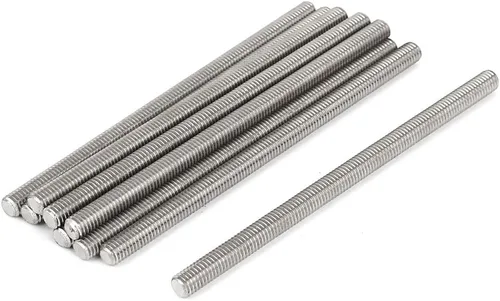 Miniatura 15 de uxcell M3 x 2.362 in 0.020 in Pitch 304 Varillas totalmente roscadas de acero inoxidable barra 10 piezas