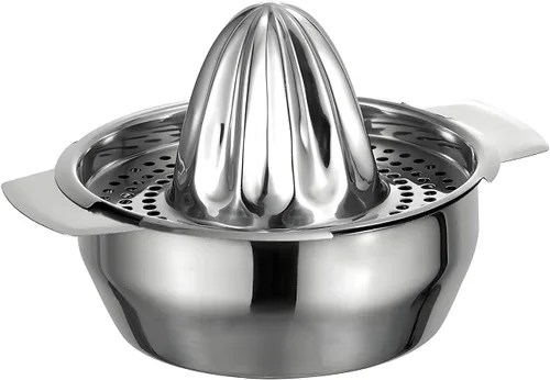 Miniatura 4 de Exprimidor de naranja limón, exprimidor manual de acero inoxidable, exprimidor de cítricos de mano, exprimidor de limón con tazón exprimidor colador