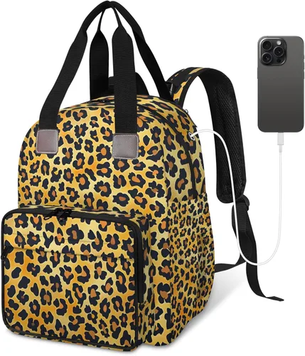 Miniatura 13 de Animal Cow Print Diaper Bag Backpack for Travel, Waterproof Diaper Bag with Insulated Bottle Pockets & USB Port, Large Capacity Baby Bag for Moms &