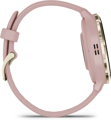 Miniatura 7 de Garmin Venu 3S Advanced Fitness and Health Tracker - Reloj inteligente con bisel de acero inoxidable dorado suave con caja de rosa polvo y banda