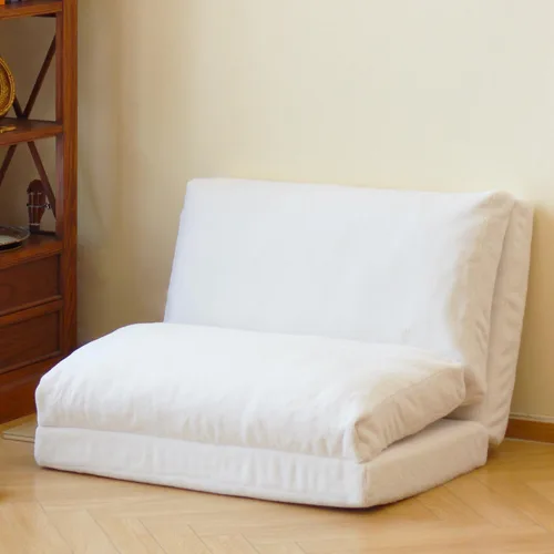 Miniatura 18 de N&V Sofá cama plegable tipo bolsa de frijoles, sofá cama plegable con relleno de espuma, incluye funda extraíble y lavable a máquina, suave forro