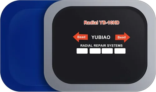 Miniatura 9 de Tallew 20 Piezas Parches de Neumáticos Resistentes de 2.56 x 3.15 Pulgadas Parches de Goma de Reparación Radial Tubo de Parche y Kit de Tapón