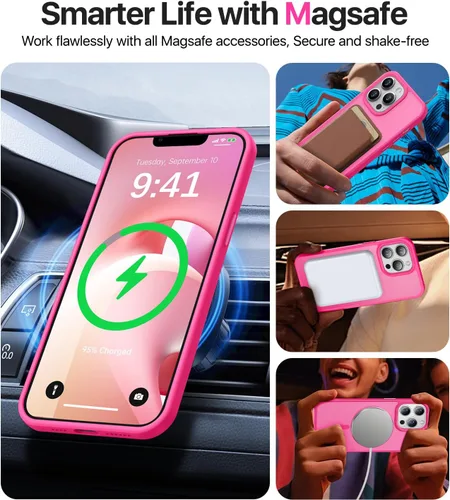 Miniatura 2 de Funda magnética para iPhone 12/iPhone 12 Pro, compatible con MagSafe, protección contra caídas de grado militar, a prueba de golpes, translúcida
