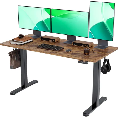 Miniatura 16 de Claiks Escritorio Eléctrico de Pie, Escritorio Ajustable de Altura para Pararse, Escritorio de Oficina en Casa de 48x24 Pulgadas con Tablero