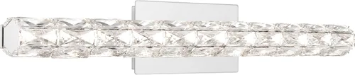 Miniatura 3 de Quoizel PCLU8524C - Lámpara de pared LED con cristal brillante, 21 vatios, cromo pulido (6 pulgadas de alto x 24 pulgadas de ancho)