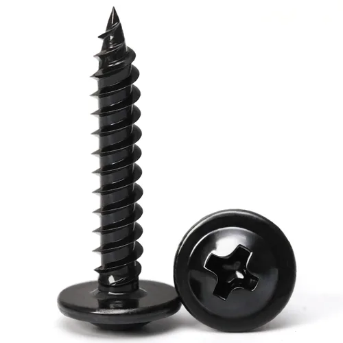 Miniatura 18 de (350 piezas) Tornillos para madera #8×5/8" de acero aleado estándar Phillips cabeza de brida autorroscantes rápidos por B1jounie YA plateado